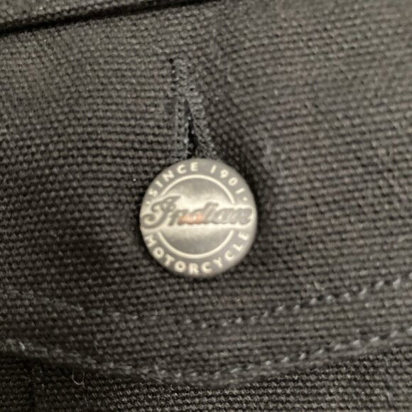 Indian Motorcycle Men's Heavy Canvas Vest Black Medium Button Up (Ex. Cond.) - Picture 6 of 15